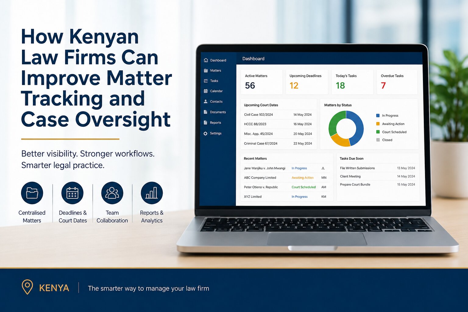 How Kenyan Law Firms Can Improve Matter Tracking and Case Oversight