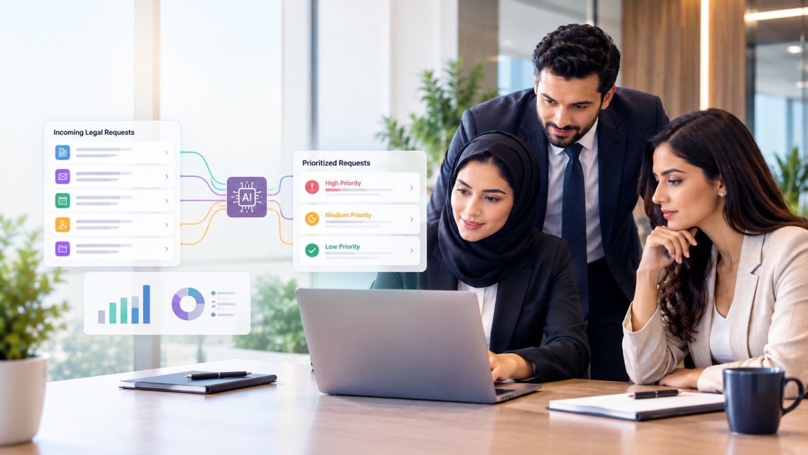Jeddah Case Study: Machine Learning Prioritizes 500+ Monthly Legal Requests in in-house legal counsel software