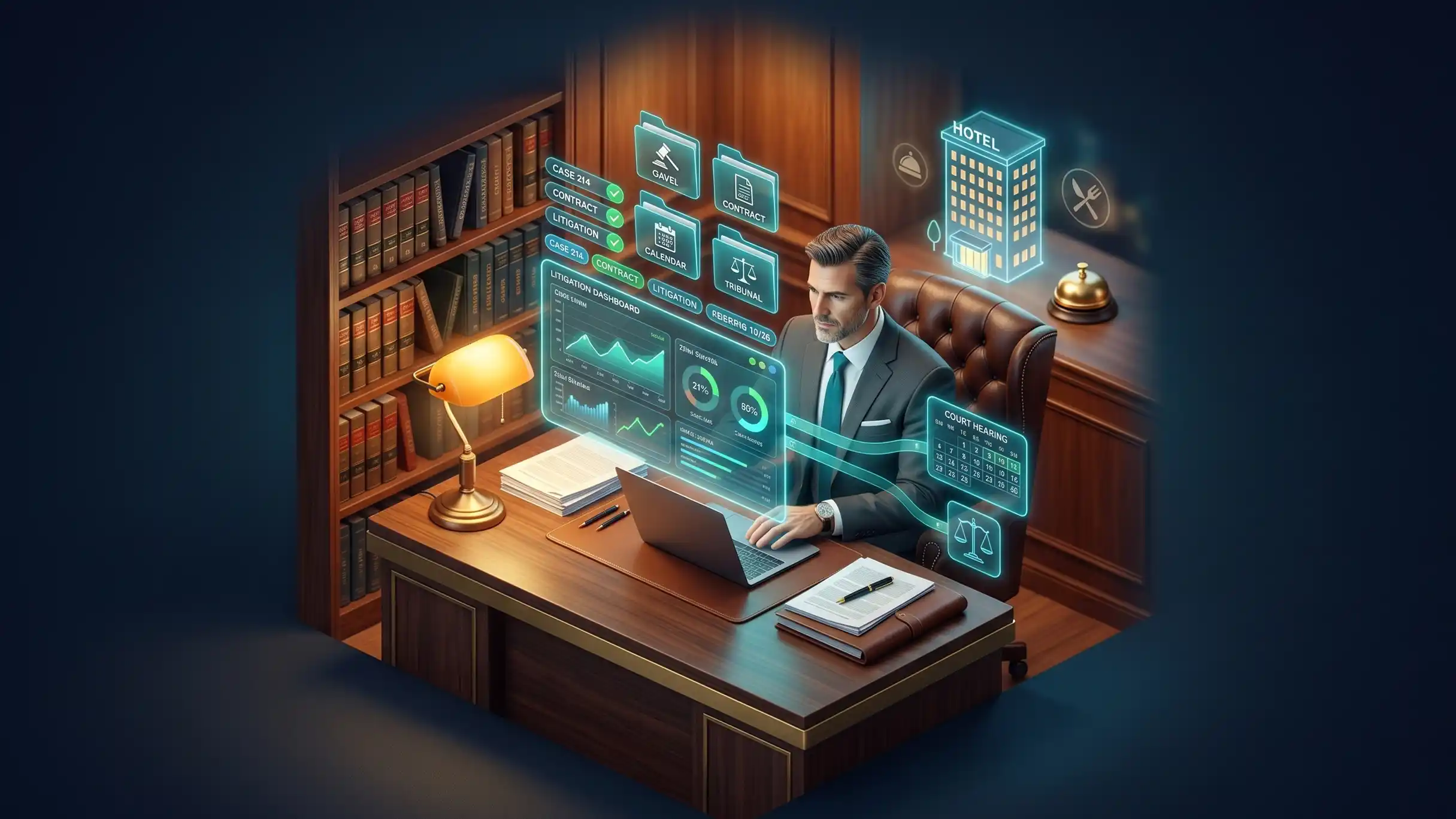 Legal case and matter management for Hospitality & Hotels in Smart Legal Counsel, tracking guest incident claims, labour cases and litigation across hotel properties