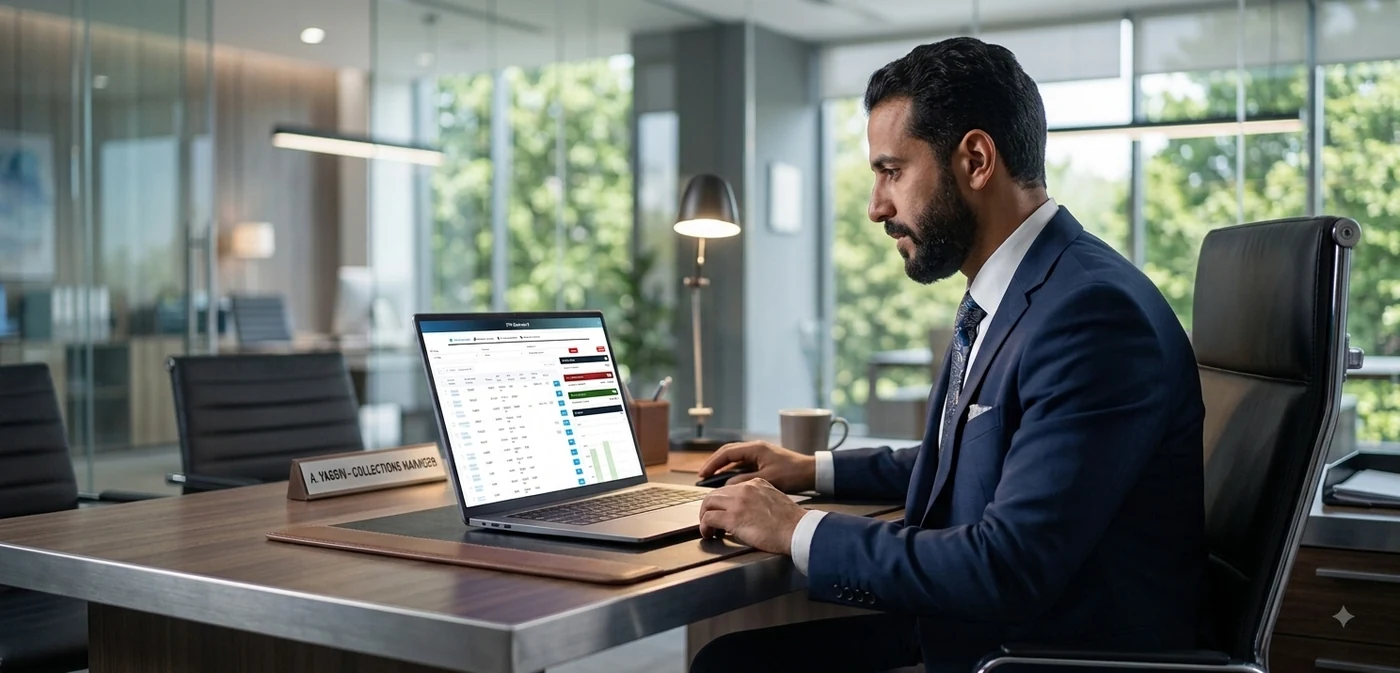 AI-automated debt recovery management dashboard for banks, sociétés de financement and collection agencies in Morocco showing account allocation and payment recovery