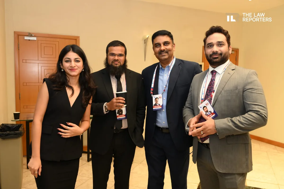Speakers networking between sessions at the Bespoke Global Legal Summit Dubai LegalTech event
