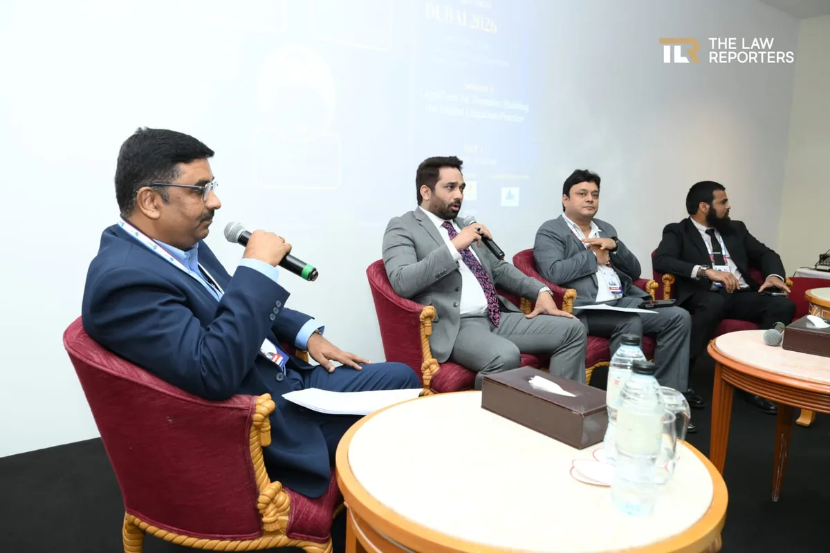 Panel discussion in progress on LegalTech for Disputes and the digital litigation practice at the Bespoke Global Legal Summit Dubai