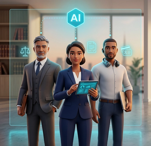 AI legal software for law firms, legal departments, and debt collection offices using on-premise AI inside a controlled enterprise environment