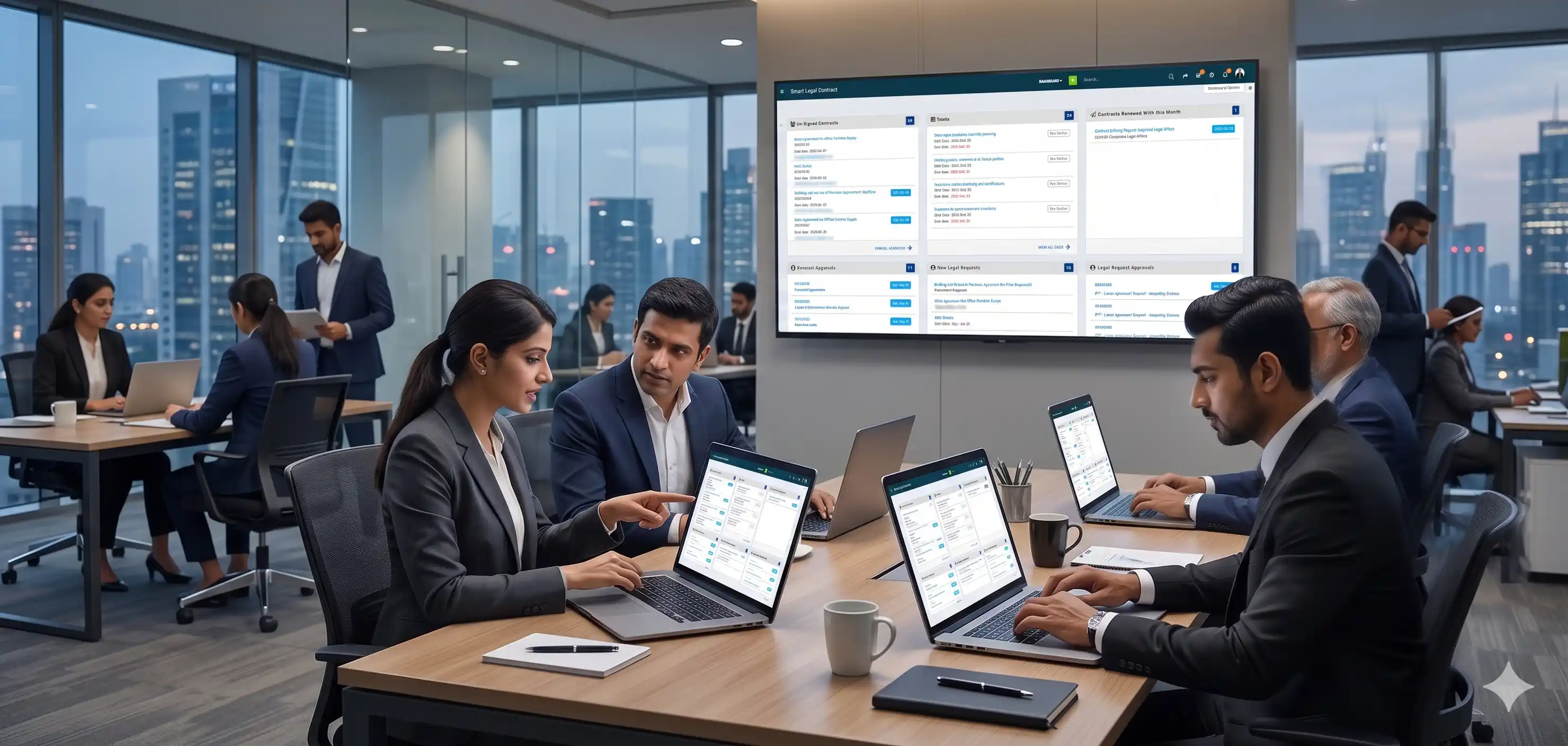 Smart Legal Contract contract lifecycle management dashboard for Indian enterprises